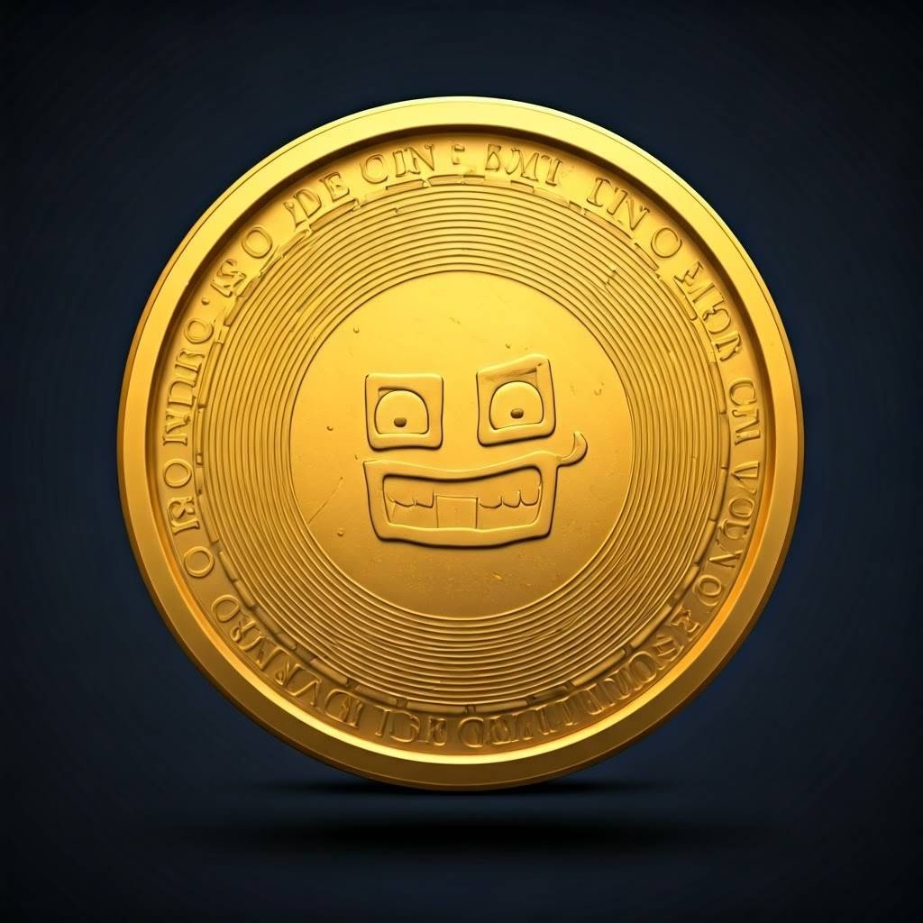 Meme Coin logo featuring a playful and humorous design